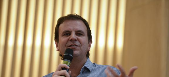 Rio de Janeiro -  Eduardo Paes, prefeito do Rio de Janeiro, durante a  Conferência 100 dias de Paz, que busca refletir sobre o potencial do esporte para a promoção da paz e entendimento entre os povos, além do comporomisso sobre o legado a ser deixado pelos Jogos Olímpicos e Paralímpicos Rio 2006 (Tânia Rêgo/Agência Brasil)