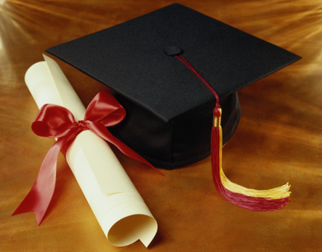 Diploma and Mortarboard