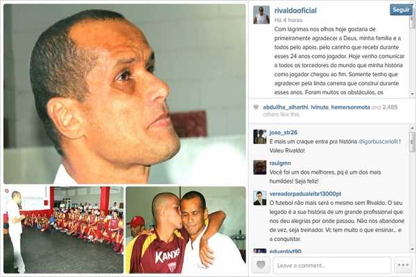 rivaldo despedida - instagram